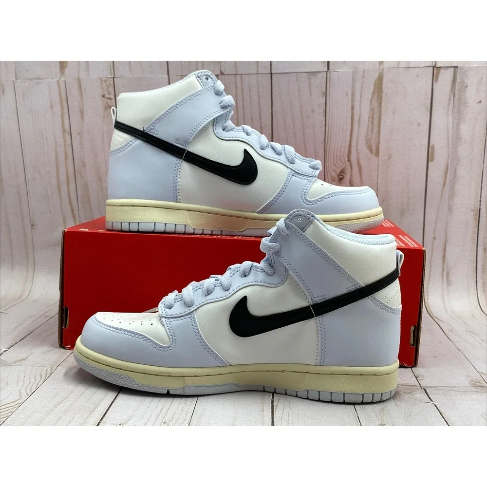 Nike Dunk High GS‎ Football Grey Black Youth Size 6.5Y DB2179-110 New